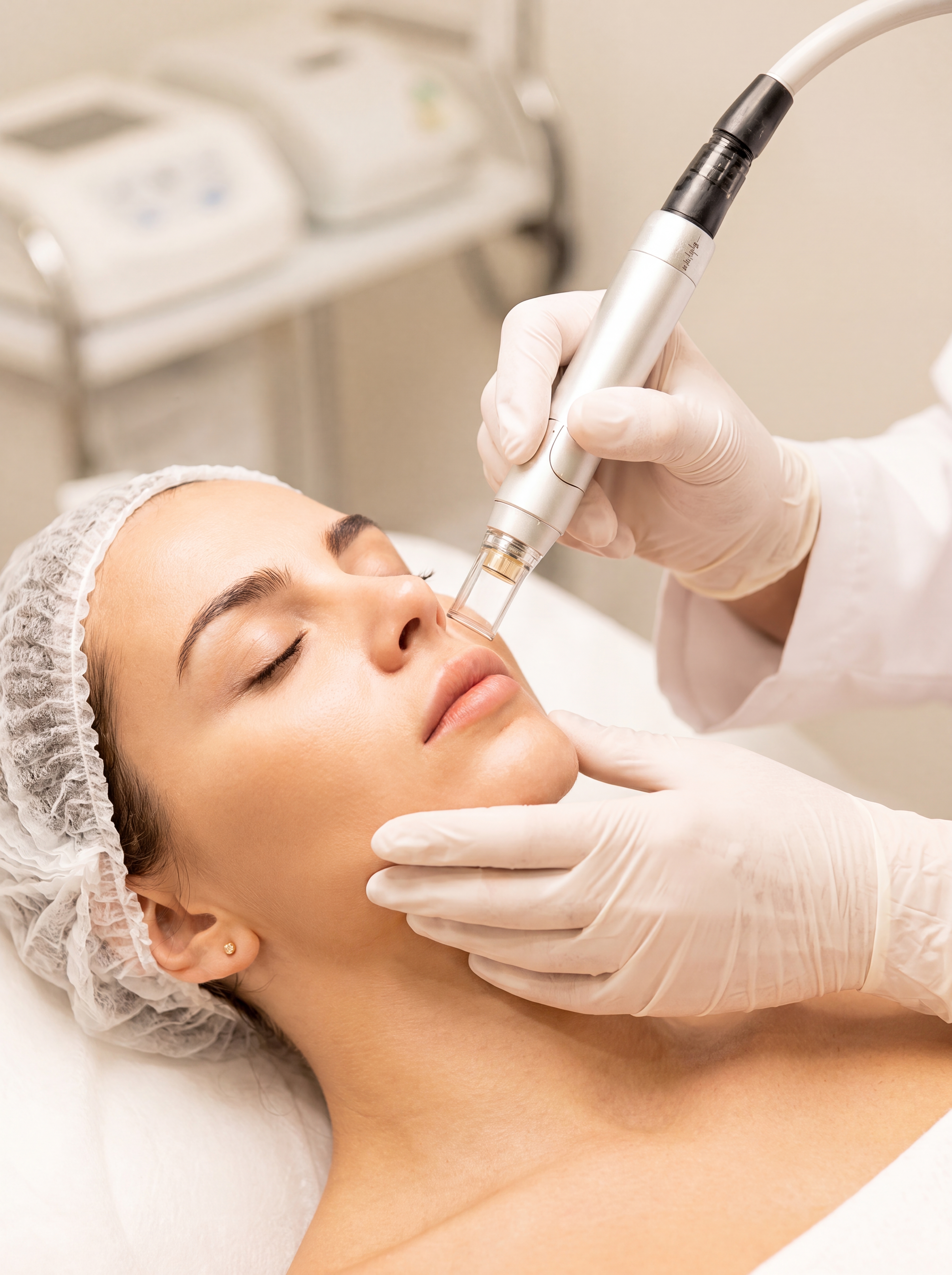 Doctor performing treatment